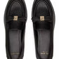 Women's Deco Bow Pebbled Leather Loafers