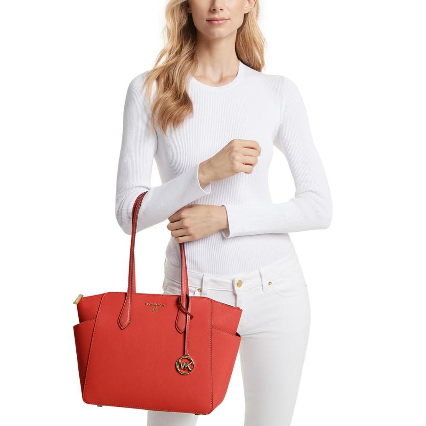 Marilyn Medium Top-Zip Leather Tote
