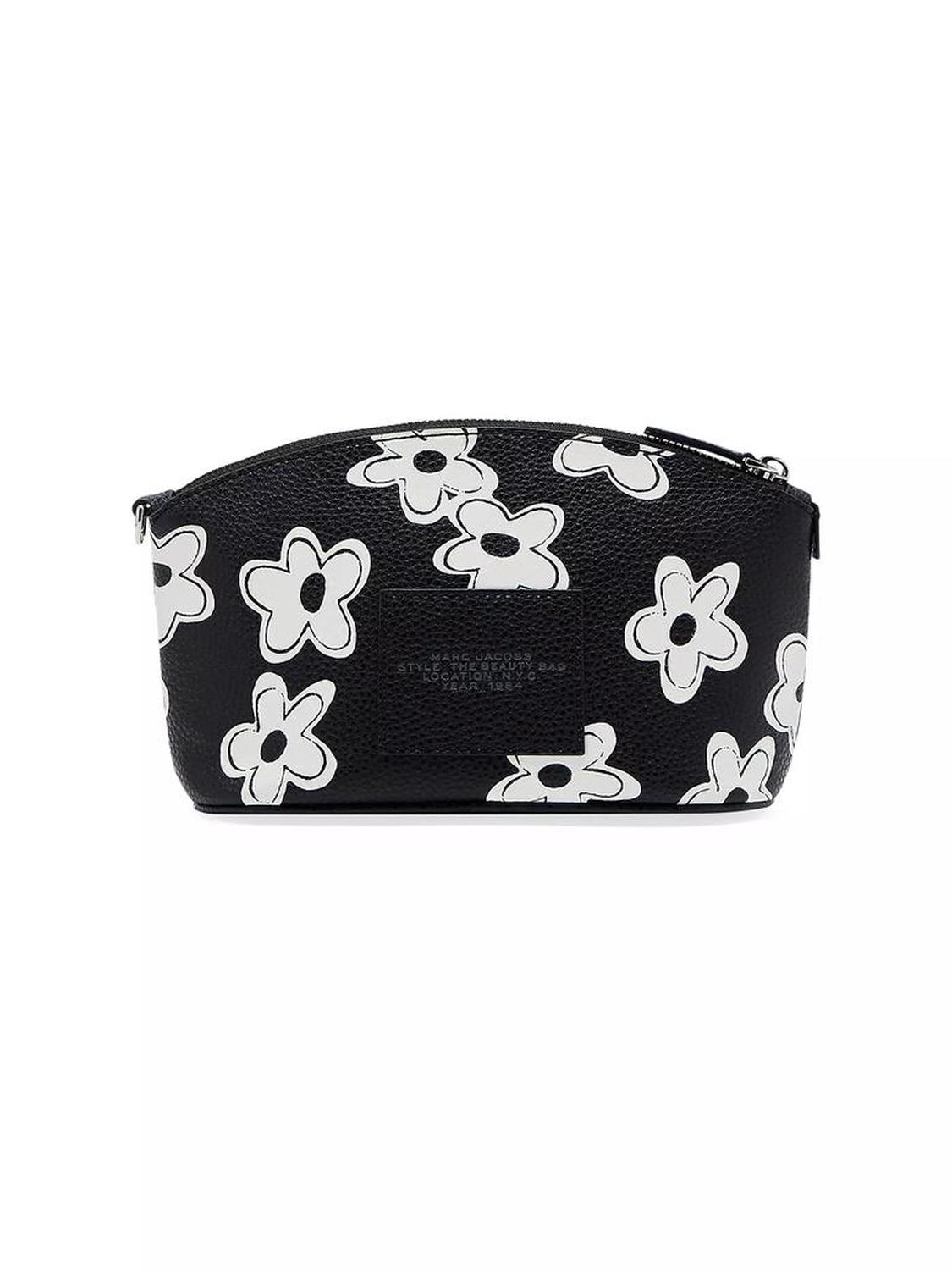 The Daisy Floral Leather Cosmetic Bag