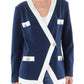 Emele Womens Career Office Collarless Blazer