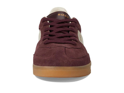 Suede Leather Block Low Profile Sneakers