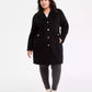 Plus Size Collared Button-Front Coat, Exclusively at Macy's