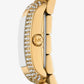 Petite Emery Pavé Gold-Tone Double Wrap Watch