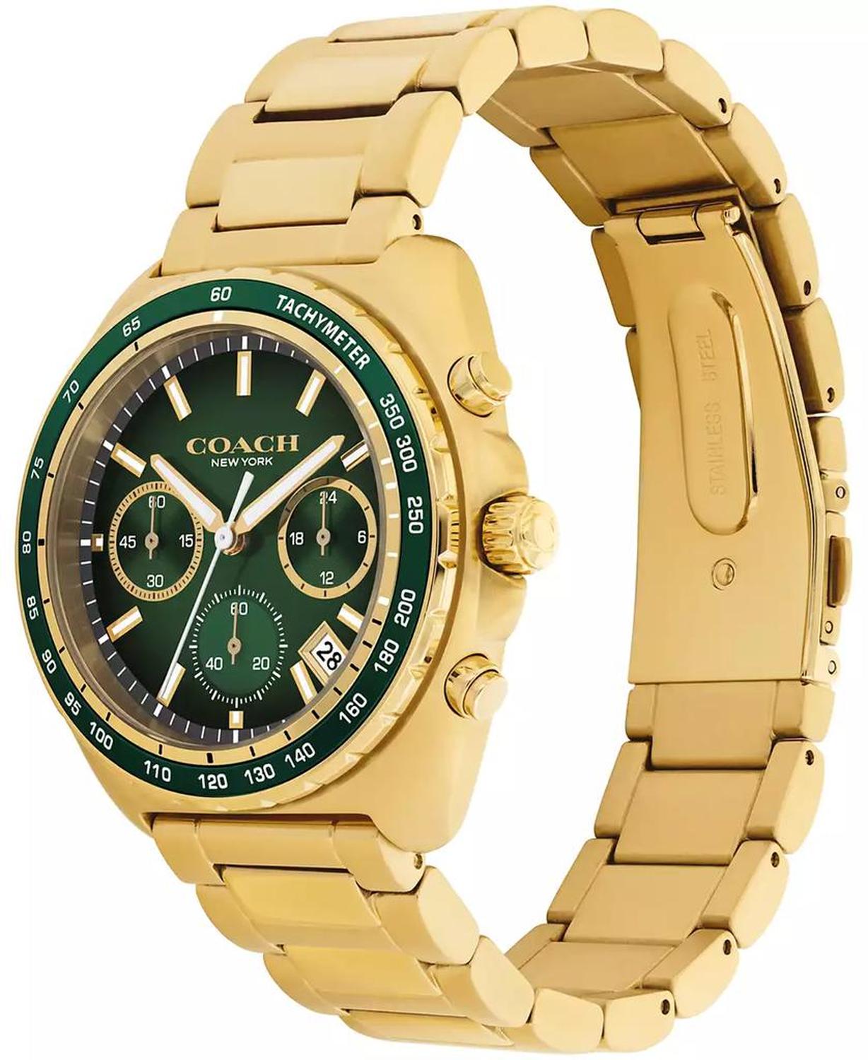 COACH ゴールド (2点) Men's Charter Two-Tone Stainless-Steel Bracelet Watch, 39mm