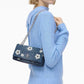 The Sequin Daisy Denim Dual Chain Wallet