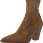 Dover Womens Faux Suede Stacked Heel Booties