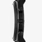 Oversized Panorama Black-Tone and Crocodile Embossed Leather Watch
