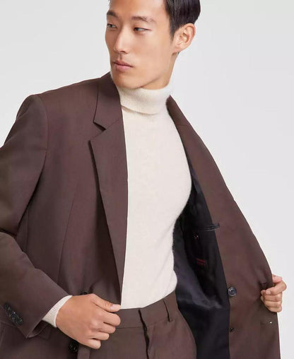 HUGO by Men's Modern-Fit Solid Wool Suit Separate Double-Breasted Jacket