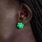 Gold-Tone Petal Puff Floral Stud Earrings