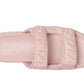 Sculpted C Quilted Washed Denim Double Band Sandals