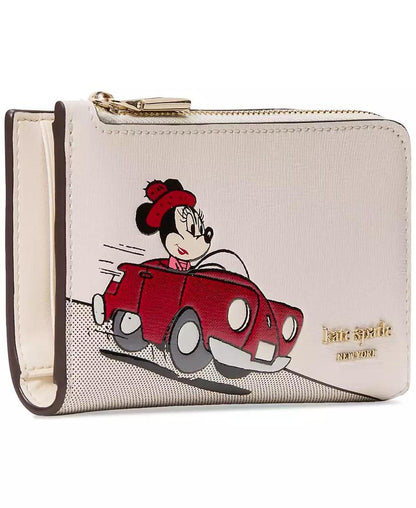 Disney | Macy's Minnie Mouse Zip-Top Leather Wallet , Macy's Exclusive