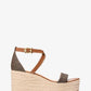 Serena Signature Logo and Leather Wedge Sandal