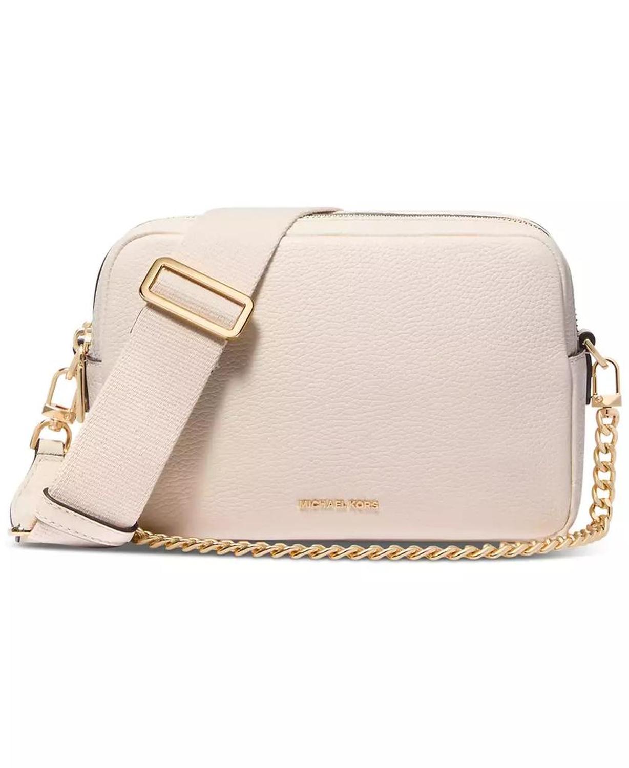 Bryant Medium Leather Double Zip Chain Camera Crossbody