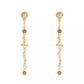 Faux Stone Signature Heritage Mixed Charm Front Back Earrings