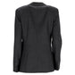 Oblio Double-Breasted Blazer in Grey Wool