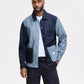 Men's Eberse Relaxed Fit Two-Tone Button-Front Denim Shirt Jacket