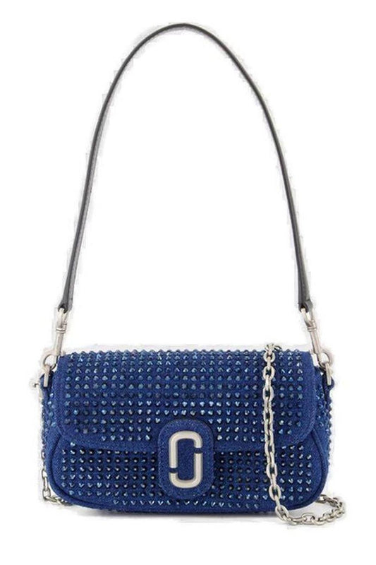 Marc Jacobs The Crystal Denim Clover Shoulder Bag