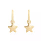 Minimal Star Huggie Drop Earrings