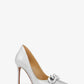 Scarlett Embellished Metallic Snake Embossed Leather Pump