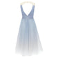 Notte Ombre Ruched Waist Tulle Dress