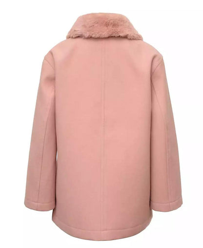 Toddler & Little Girls Faux Wool Jacket