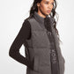 Quilted Metallic Knit Puffer Vest