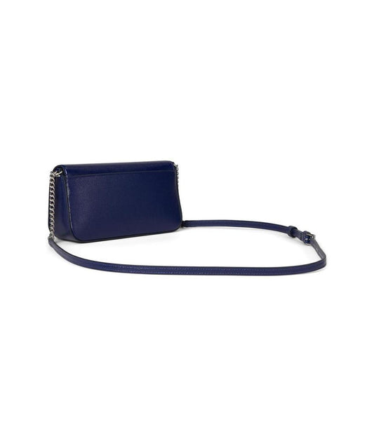 Devin Embellished Shiny Saffiano Flap Chain Wallet