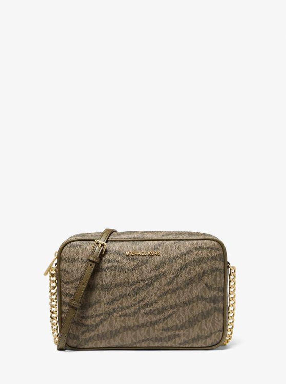 Jet Set Animal Print Logo Crossbody Bag