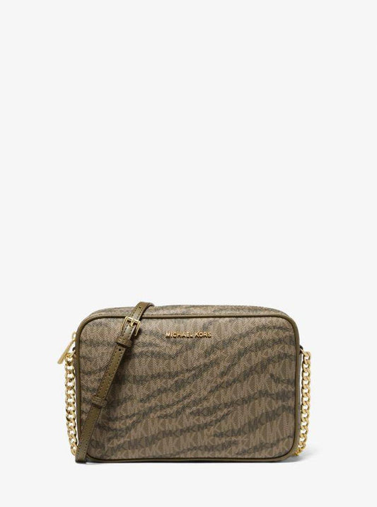 Jet Set Animal Print Logo Crossbody Bag