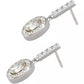 Faux Stone Signature Pavé Bar Drop Earrings