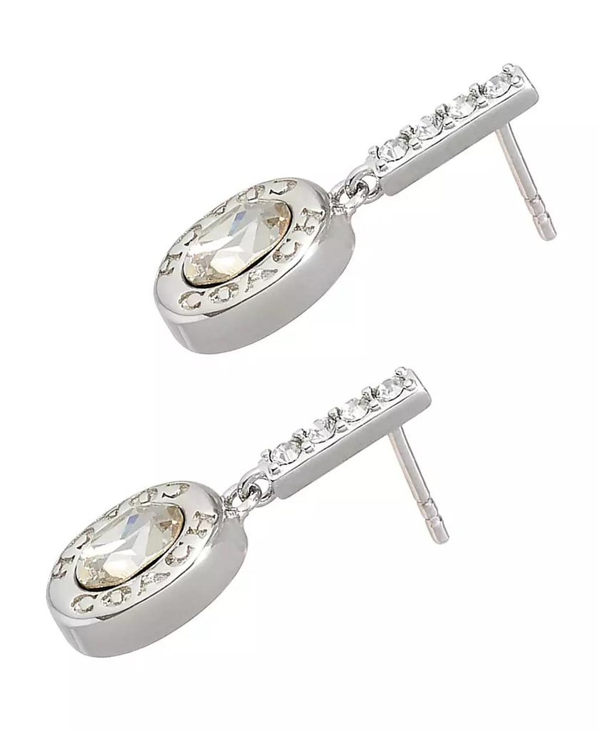 Faux Stone Signature Pavé Bar Drop Earrings