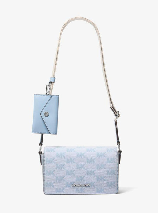 Vincent Small Logo Jacquard Crossbody Bag with Card Case