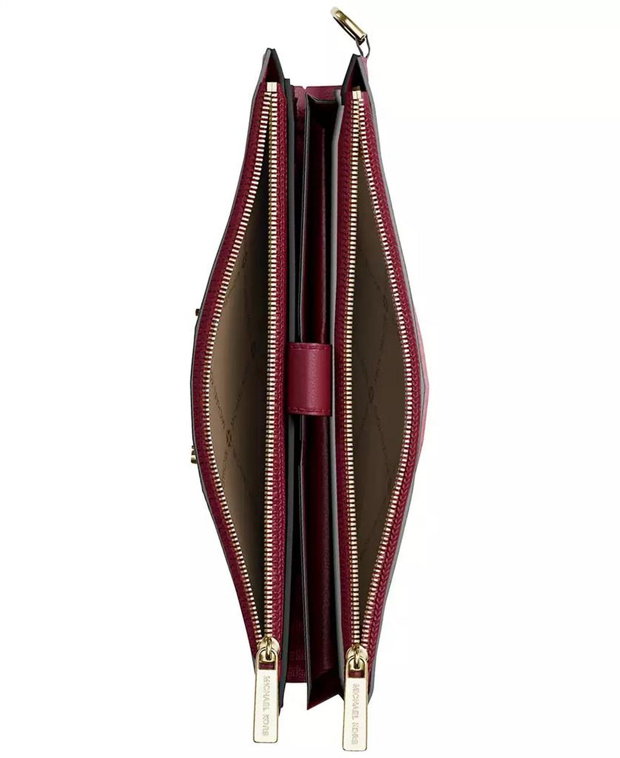 Logo Jet Set Double-Zip Wristlet