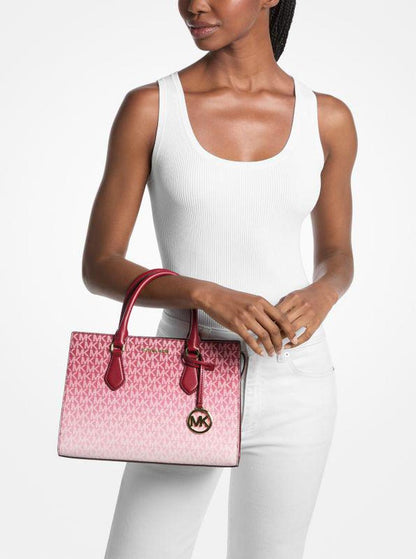 Sheila Medium Ombré Signature Logo Satchel