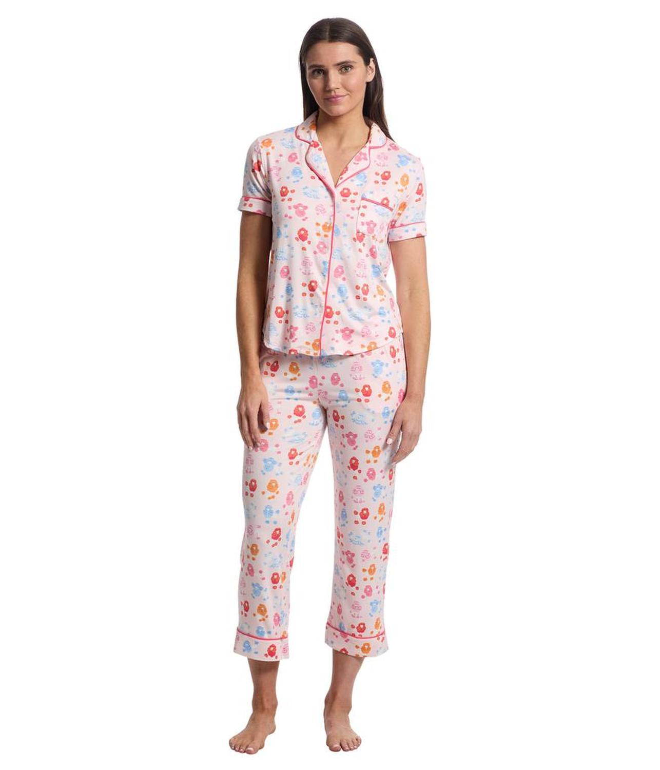 Short Sleeve Cropped PJ Set