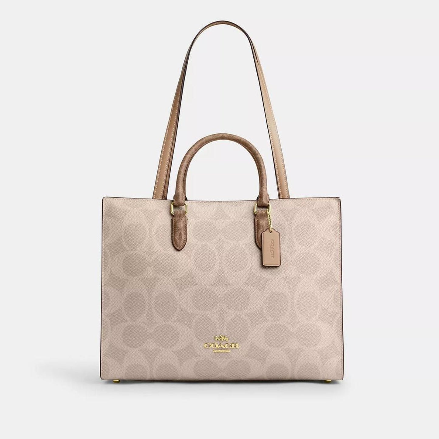 Maggie Tote Bag In Blocked Signature Canvas