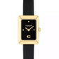 Women's Mara Black Leather Strap Watch, 19 x 26mm