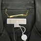 Michael Kors Biker Jacket in Army Green Leather