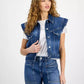 Women's Extended-Shoulder Denim Vest