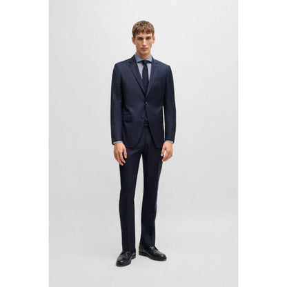 Slim-fit suit in patterned wool and silk