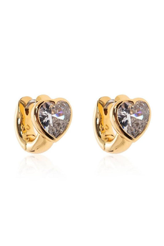 Kate Spade Keep Sparkling Heart Huggies Earrings