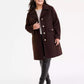 Plus Size Collared Button-Front Coat, Exclusively at Macy's