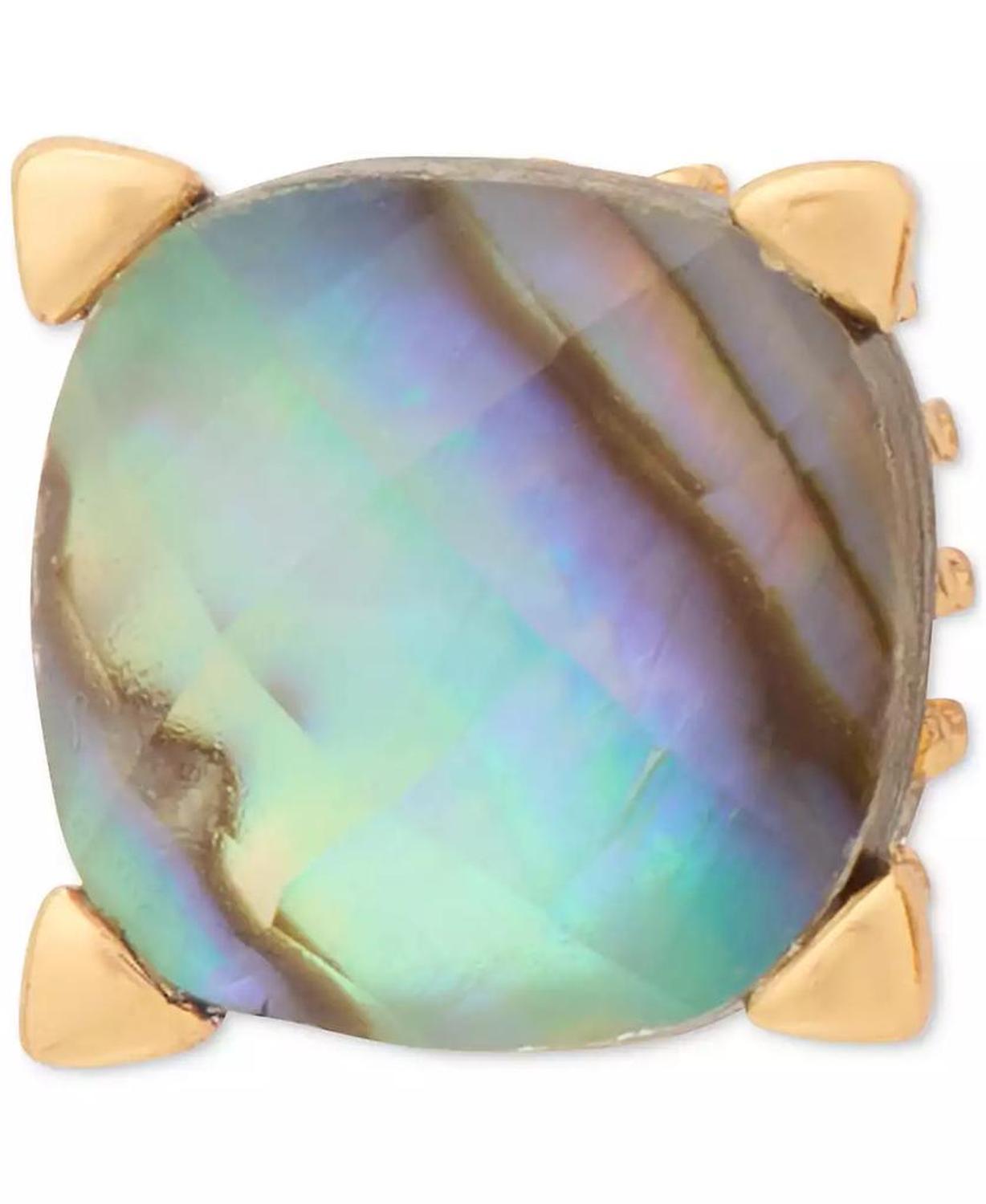 Gold-Tone Color Cubic Zirconia Stud Earrings