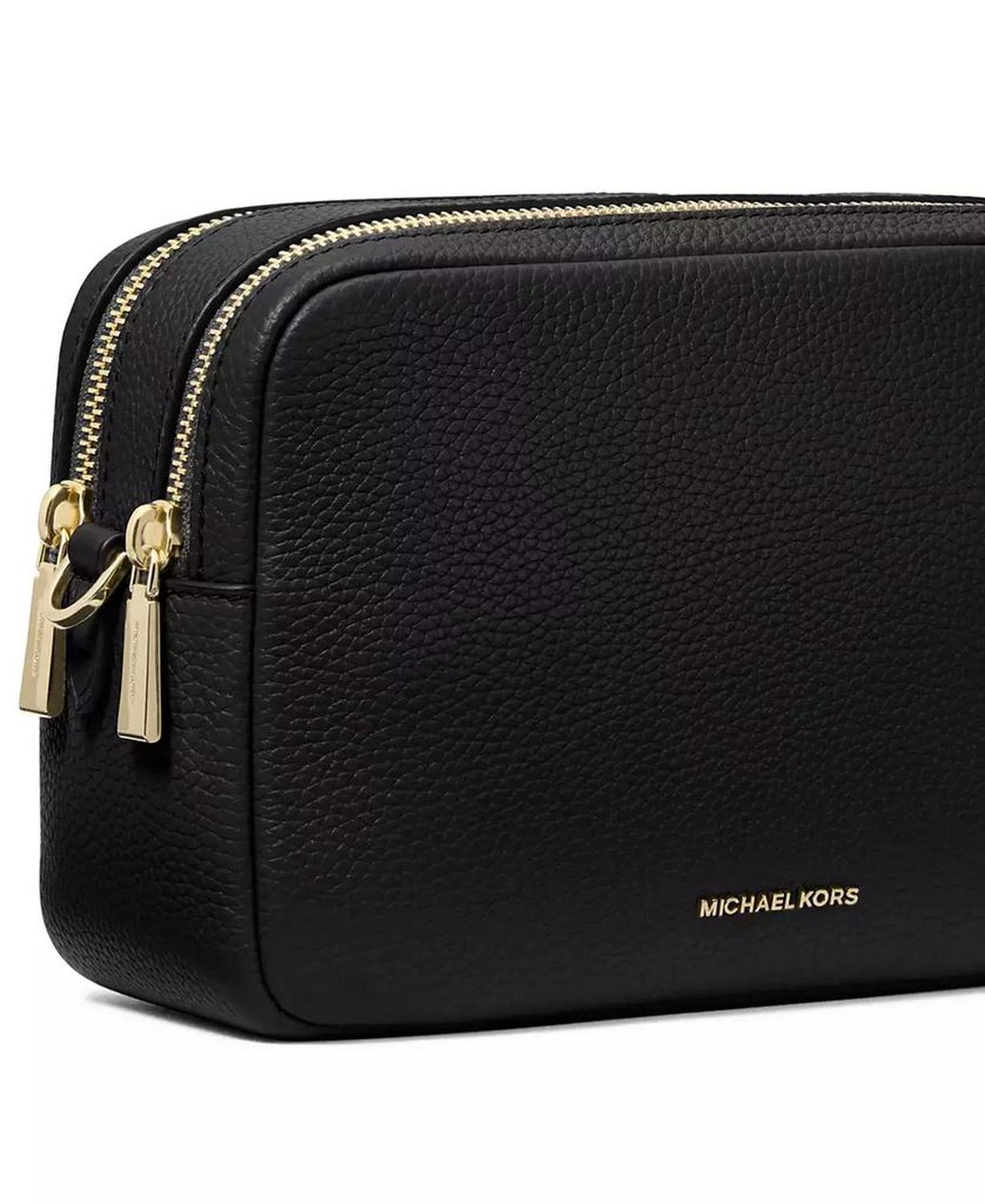 Bryant Medium Leather Double Zip Chain Camera Crossbody