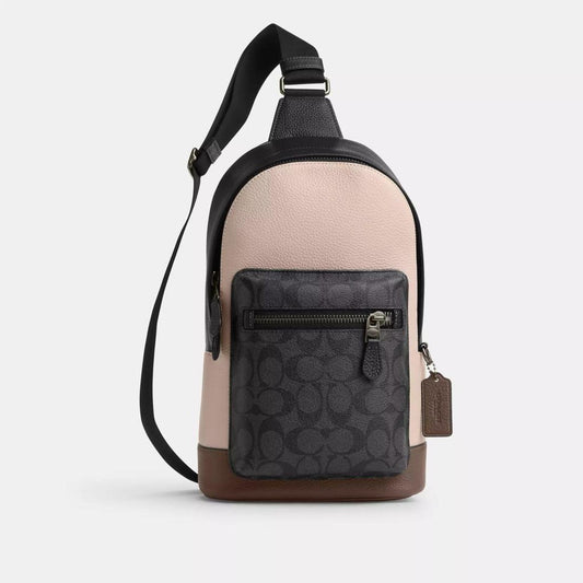 Coach Outlet West Pack In Colorblock Signature Canvas