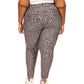 Plus Size Print Twill Pull-On Leggings