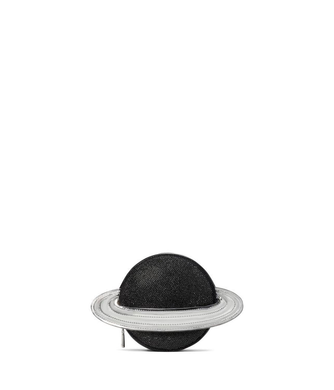 Spaced Out Embellished Metallic Leather Micro Crossbody