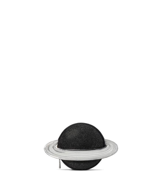 Spaced Out Embellished Metallic Leather Micro Crossbody