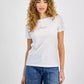 Women's Cotton Embellished Logo T-Shirt