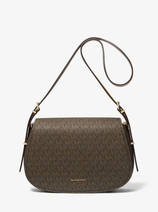 Lydia Medium Signature Logo Messenger Bag